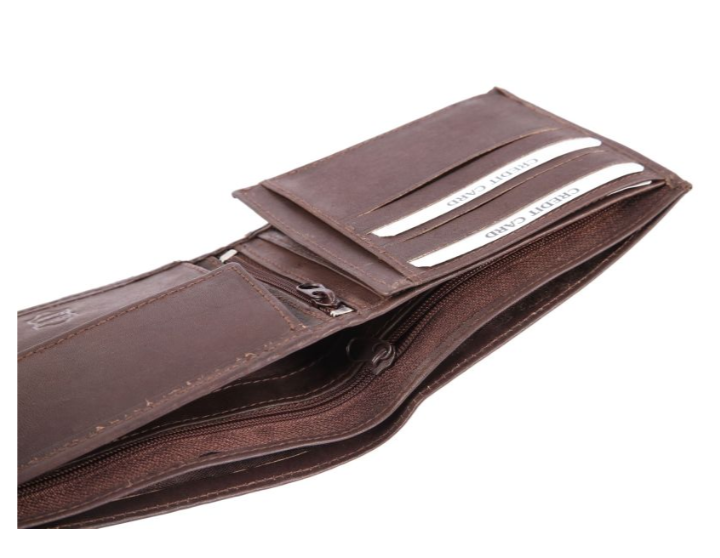 Excellanc Unisex Leder Portemonnaie Geldbeutel Portmonee Echtleder Dunkelbraun 33